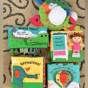 Lot of 5 Melissa & Doug cloth books
